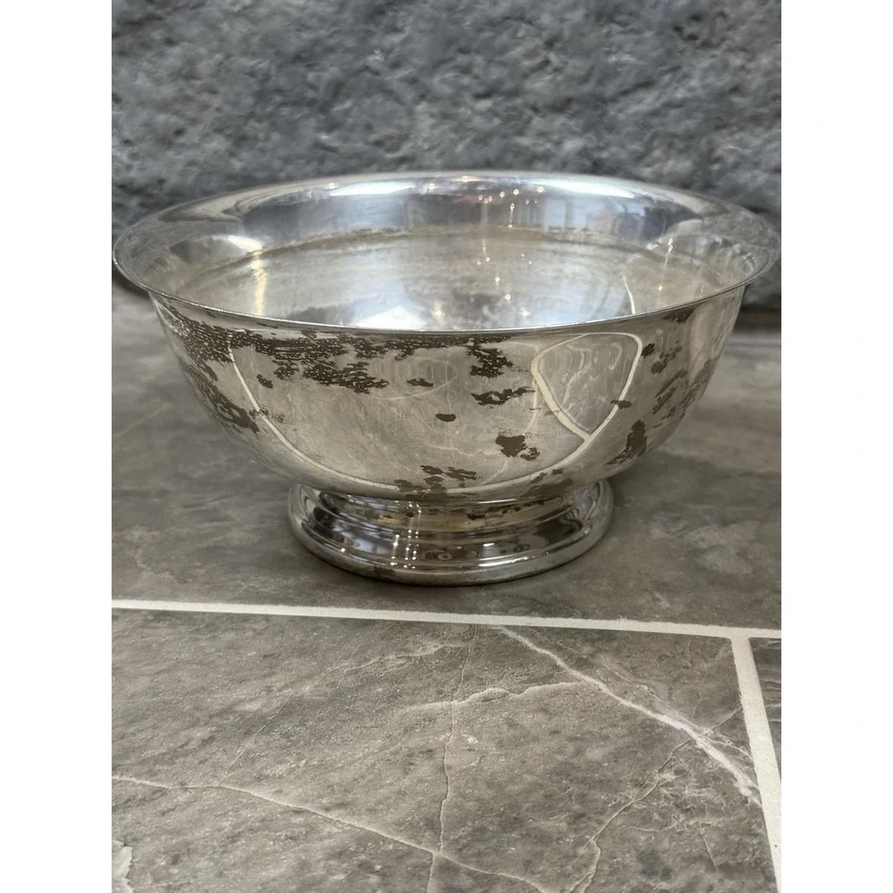 VTG Gorham Silver Plate Paul Revere Pedestal Bowl 8